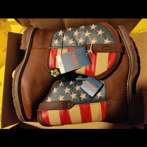 Durango Men's Patriotic Brown and Multicolor Boots